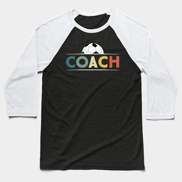 Soccer Coach Retro Vintage Style Baseball T-Shirt by stayilbee